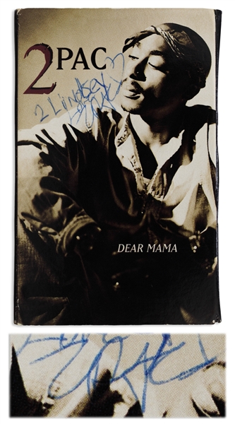 Tupac Shakur Signed Cassette Tape Cover for ''Dear Mama''